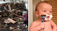 Dad Makes His Premature Baby Do Manly Things, And The Result Is Hilarious (OC)