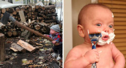 Dad Makes His Premature Baby Do Manly Things, And The Result Is Hilarious (OC)