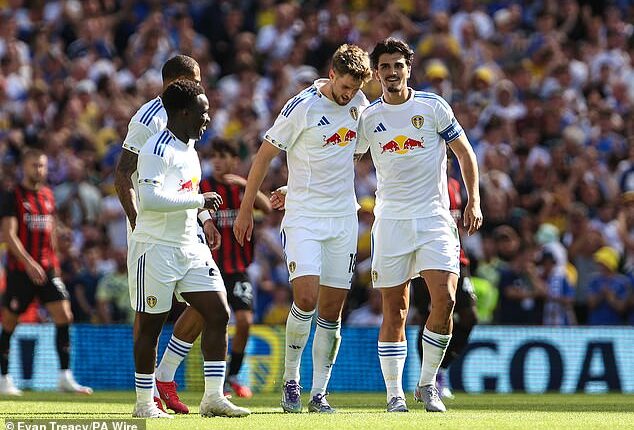 Leeds drew 1-1 with AC Milan in their final pre-season game at the Aviva Stadium, Dublin
