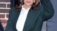 Harris appeared downcast as she questioned the state of democracy in the United States, telling Colbert: 'I always believed that as fragile as our democracy is, our systems would be strong enough to defend our most fundamental principles'