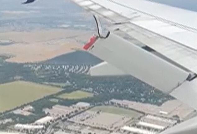 Passengers on a Delta Air Lines Boeing 737 were left horrified when part of the plane's wing appeared to break off mid-air