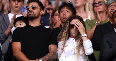 Diogo Jota's widow, Rute Cardoso, cut an emotional figure as she stood with his family while Wolves paid their tribute to her late husband