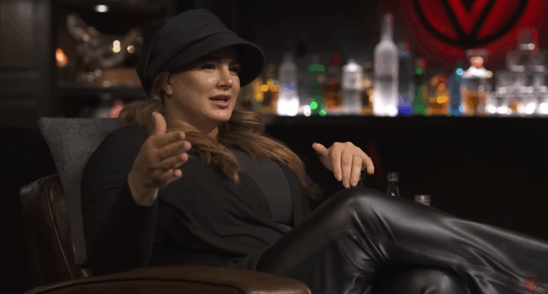 Gina Carano speaking during an interview.