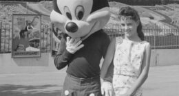 Disney fans are in shock after a photo revealed what characters looked like at the theme park in the 1950's and '60s. Mickey is seen in Disneyland in 1960