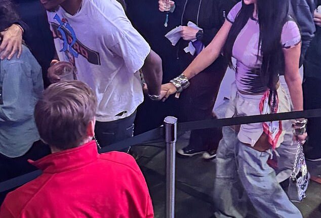 Jalen Green and Draya Michele held hands as they walked around Crypto.com Arena