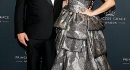 Albert II, Prince of Monaco pictured with his daughter Jazmin Grace Grimaldi, who he only acknowledged in 2006, at the Princess Grace Awards 40th Anniversary Gala in New York in 2024