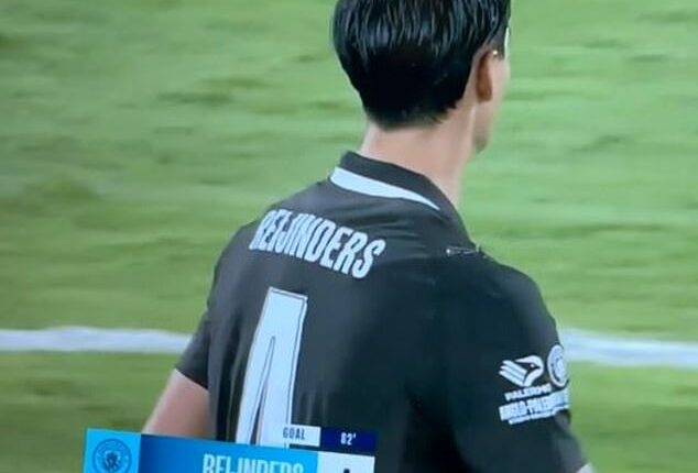 Fans spotted that Man City star Tijjani Reijnders' name was spelled incorrectly on his shirt