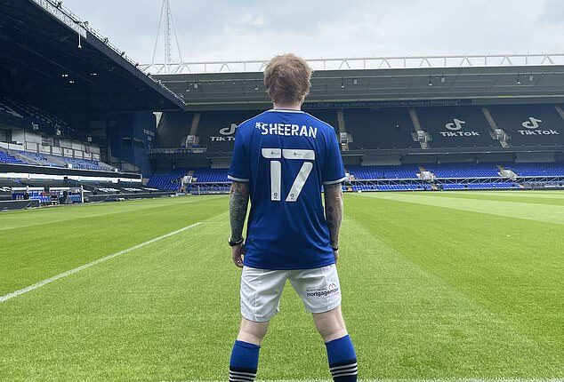 Ed Sheeran hit back at a TikToker who criticised Ipswich's decision to give him the No 17 shirt