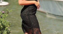 Engaged Georgina Rodriguez flashed her huge 30-carat sparkler as she joined Rosie Huntington-Whiteley and Alicia Vikander during Venice Film Festival on Sunday