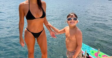 Eva Longoria shared several new images from her time in Spain with an Instagram post on Sunday, The Desperate Housewives star, who now lives between Spain and Mexico , was in a skimpy black bikini while unwinding in picturesque Marbella