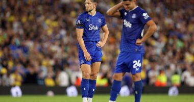 James Tarkowski was at fault for Leeds' penalty during the host's 1-0 win against Everton