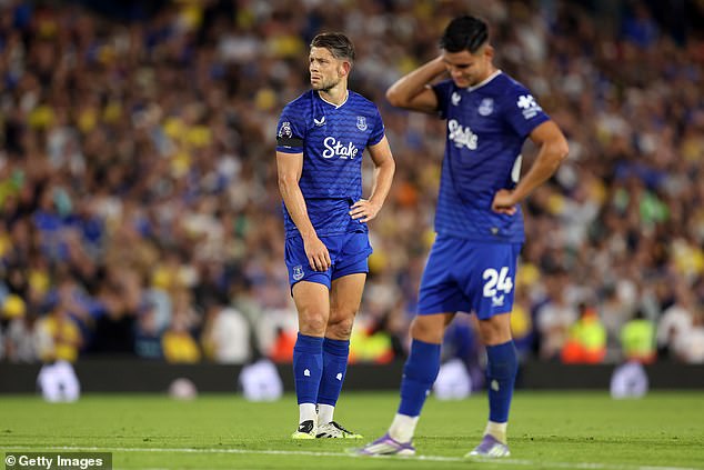 James Tarkowski was at fault for Leeds' penalty during the host's 1-0 win against Everton