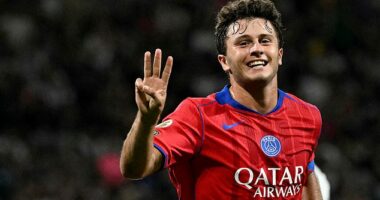 Fans hailed Joao Neves for scoring 'the best hat trick ever' in PSG's win over Toulouse