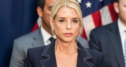 Baxter had came into work on August 18 and told a security guard she had just flipped off the guardsman at her DC Metro stop, according to a memo seen by The Post. Bondi is seen here