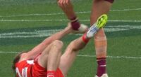 The incident occurred during the match between the Brisbane Lions and Sydney Swans at the Gabba on Saturday