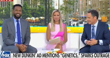 Fox & Friends' Lawrence Jones commented on what he framed as a shift from using 'stocky people' in ads during a conversation about the American Eagle ad featuring Sydney Sweeney