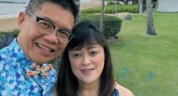 Irene Gaw-Lai, 56, (left) was found in the den of the San Marino home in January. Six months later, her husband Yoon 'Kevin' Lai, 63, was charged with her murder, allegedly beating her with a frying pan before setting her alight