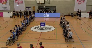 Britain's wheelchair basketball team has been furiously condemned for their 'hugely offensive' and 'shameful' behaviour after they turned their back during the Israeli national anthem