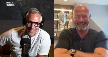 Gary Lineker (left) made a joke about his sex life with Alan Shearer on The Rest is Football