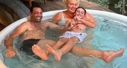 Gemma Collins, 44, shared a sweet snap with her rarely-seen stepson Tristan, seven, and fiancé Rami Hawash on Instagram as they enjoyed a trip in the New Forest on Monday