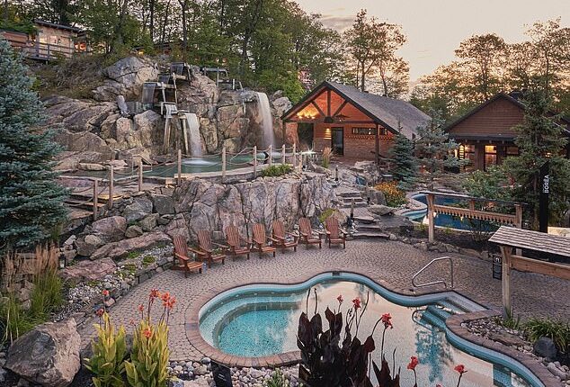An unidentified woman claims in a class action lawsuit that she visited Nordik Spa Chelsea in Quebec (pictured) on December 2, and was sexually assaulted by a male massage therapist