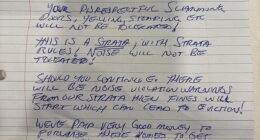 The menacing letter was shared by the couple online and sparked outrage from empathetic users