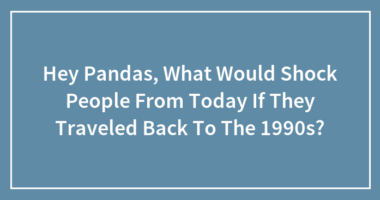 Hey Pandas, What Would Shock People From Today If They Traveled Back To The 1990s?