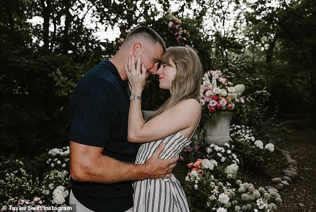 Taylor Swift has revealed that she and Travis Kelce are gearing up to get married - and fans have spotted a slew of hidden details in the singer's announcement post