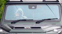 Alexander Isak pictured driving out of Newcastle United's training ground on Wednesday