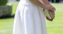Peter Phillips' new fiancée, who opted for a cream balloon-sleeved jacket and skirt by Suzannah London in June for Royal Ascot (pictured), has quickly asserted herself as one to watch for royal fashion lovers