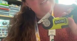New Zealand primary school teacher Jordan Shallcrass revealed her ultimate art class hack in the Ryobi USB Lithium Power Cutter, available for $89 at Bunnings