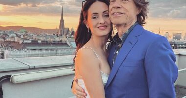 Former ballerina Melanie Hamrick , 38, and Mick Jagger have been together for 11 years and engaged for three. Pictured: Mick and Melanie