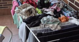 Sharing a picture to Reddit of her loaded up clothes horse on an apartment balcony, the woman wrote the heading: 'Asked my husband to hang the clothes'