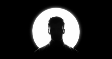 silhouette of man's head