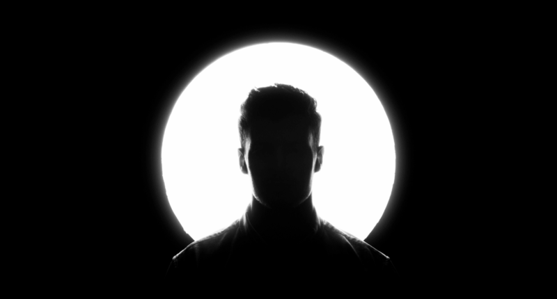 silhouette of man's head