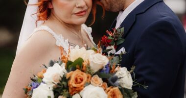 Kelly Stech, who lives in Illinois , Chicago , US, became so stressed planning her big day it left her face paralysed and she was unable to smile in wedding photos