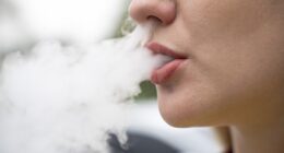 The first thing on his list of things to avoid was vaping, which he says is a 'worldwide' problem (stock image)