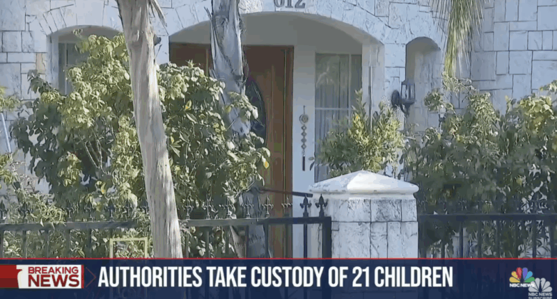 footage of house where authorities took custody of 21 children