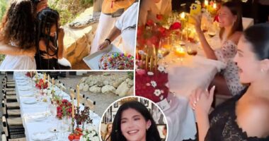 Inside Kylie Jenner's elegant 28th birthday celebration with Hailey Bieber, more pals