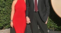 Thursday Murder Club author Richard Osman has found his real-life partner in crime - Ingrid Oliver. Pictured at the UK premiere on Thursday night