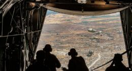 Inside the aid drops onto Gaza’s torched ruins – with the starving too weak to fight for food