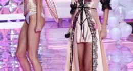 Taylor Swift fans have long suspected that the singer secretly likes women - although she has denied it. Pictured with Karlie Kloss at the Victoria's Secret Fashion Show in 2014