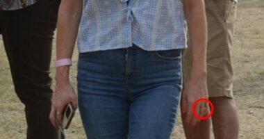 Comedian Lucy Beaumont has been spotted wearing a dazzling ring on her engagement finger sparking speculation that she may have moved on since her split from Jon Richardson