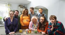 Quiet hit Here We Go looks set to become the natural successor to Gavin and Stacey after the comedy favourite wrapped up for good last Christmas (Pictured: The cast of Here We Go)