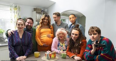 Quiet hit Here We Go looks set to become the natural successor to Gavin and Stacey after the comedy favourite wrapped up for good last Christmas (Pictured: The cast of Here We Go)