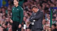 Brendan Rodgers could only look on in frustration as his side were held at Celtic Park