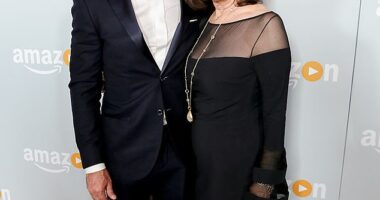 Bezos is seen here with his late mom at an Amazon event in 2016