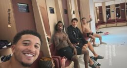 Jadon Sancho posts first photo from inside Man United's 'bomb squad' with outcast 'brothers' amid bizarre claims he is ignoring offers and wants to quit Europe for his US girlfriend