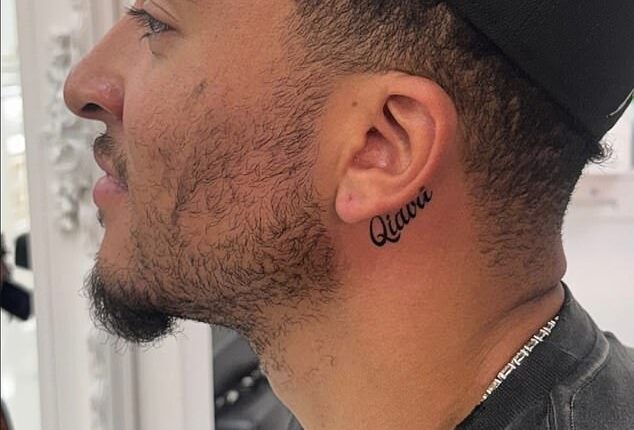 Famed California-based tattoo studio The Apollo revealed that they had inked Saweetie's middle name on Jadon Sancho's neck