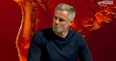 Jamie Carragher was unable to control himself after Liverpool snatch a dramatic winner against Newcastle